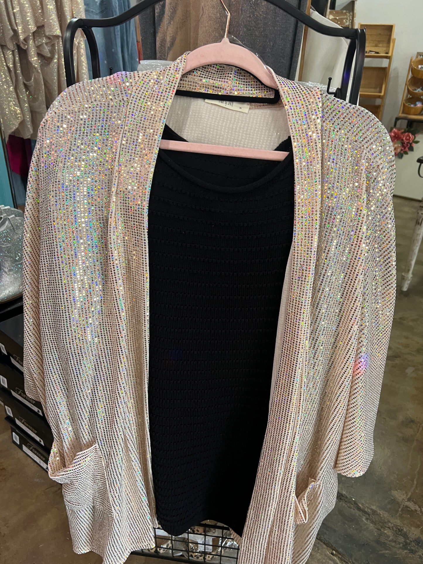 Sequin Glitter Cardigan