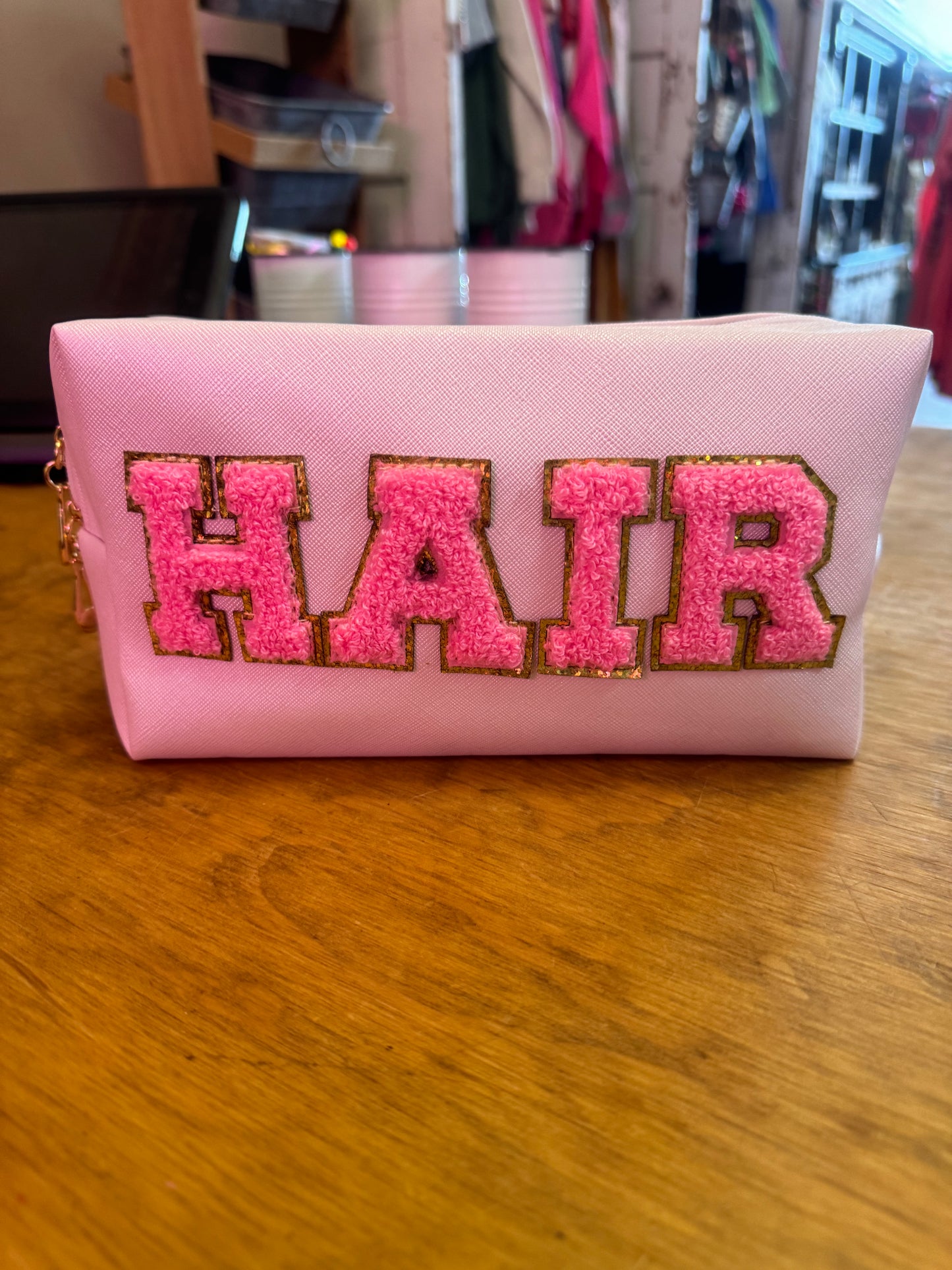 Preppy Varsity Letter Toiletry Bags