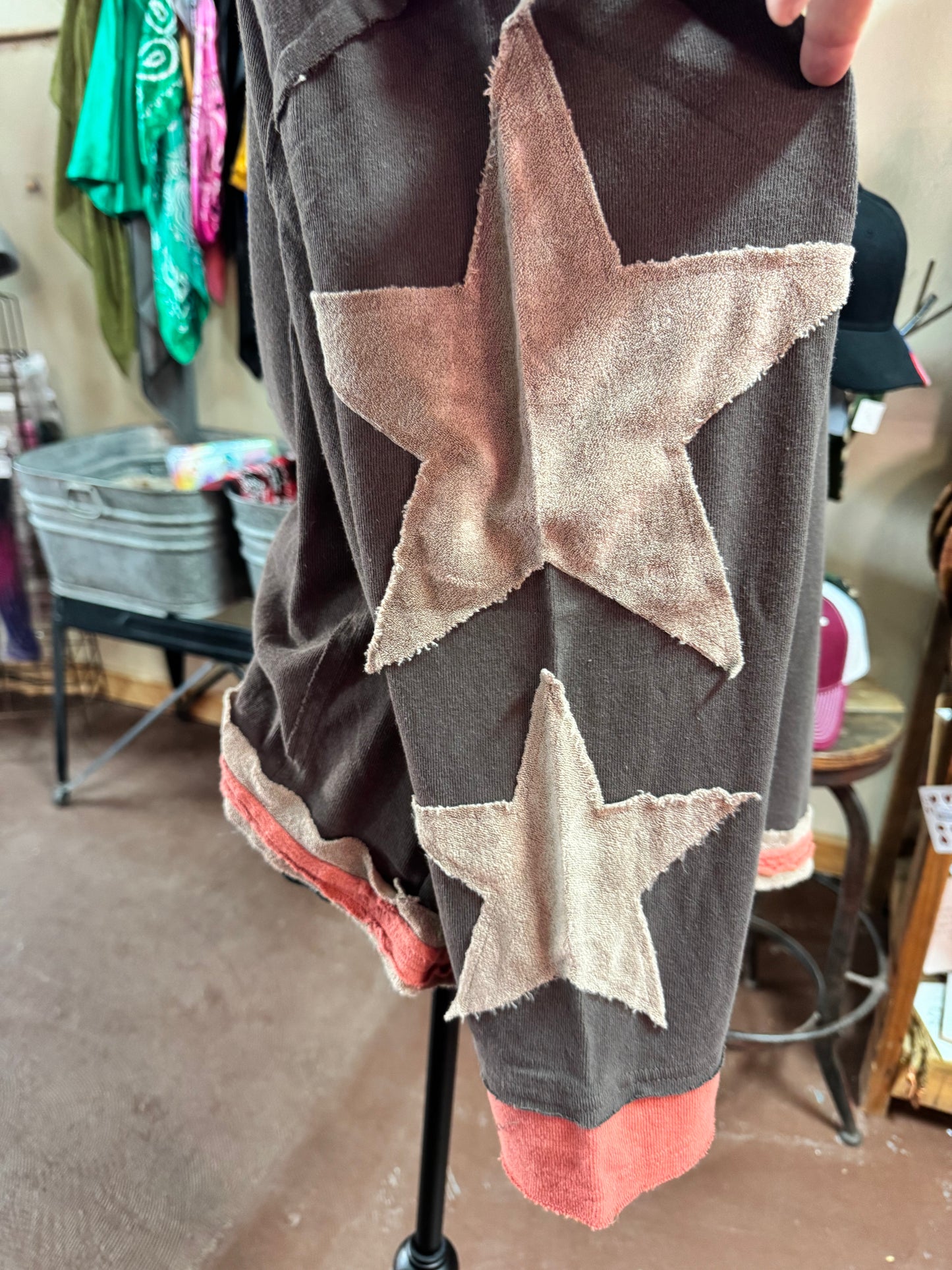 Sage and Fig Brown Star Terry Top