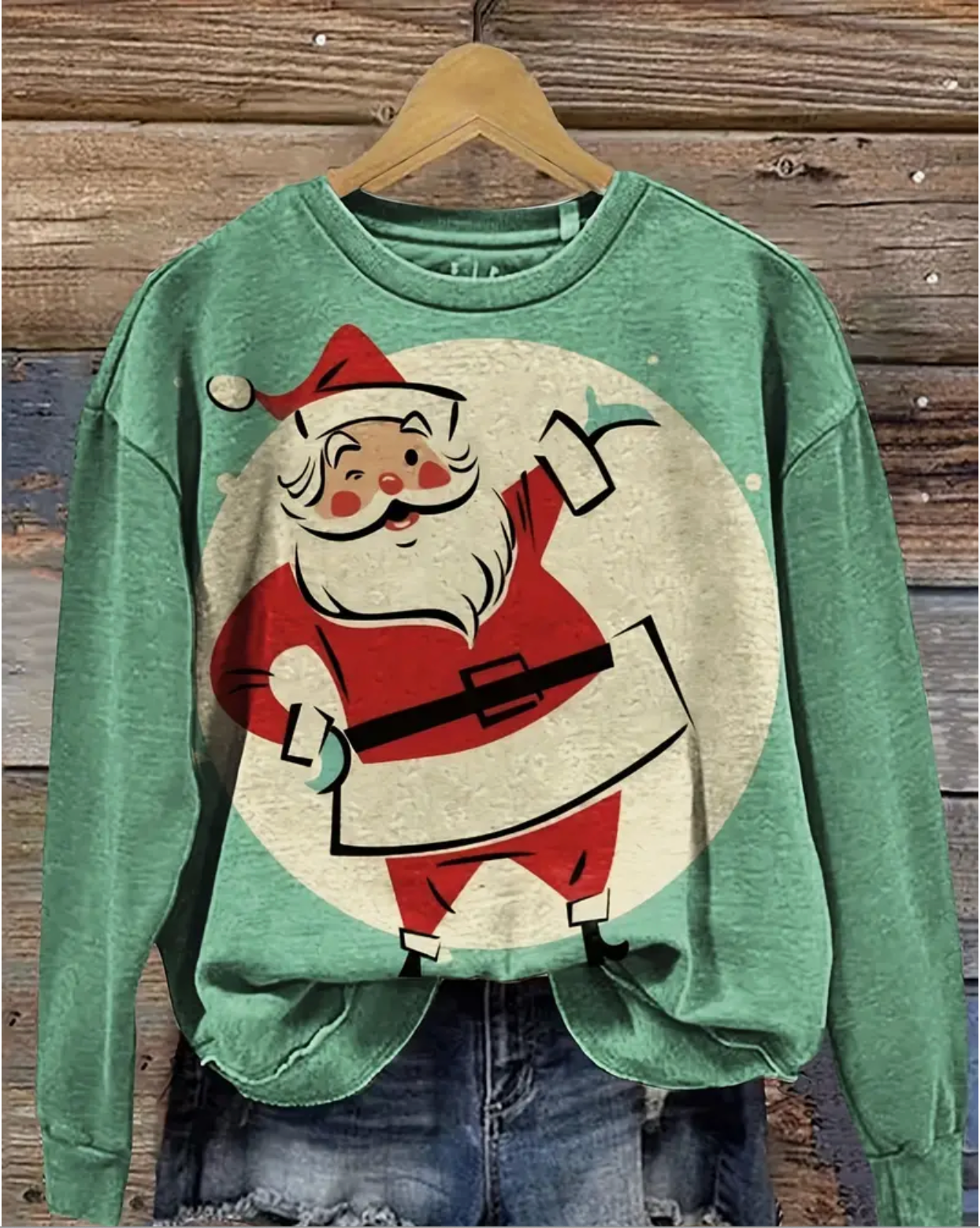 Women'S Christmas Santa Claus Graphic Sweatshirt