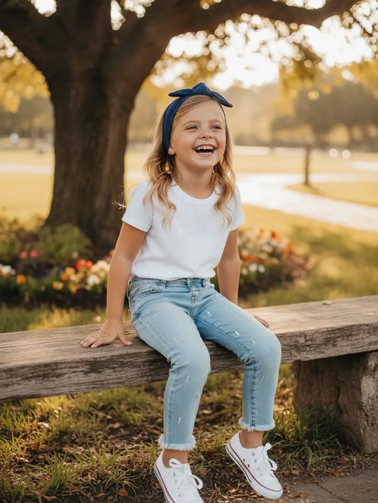 Girls Lighting Bolt Jeans