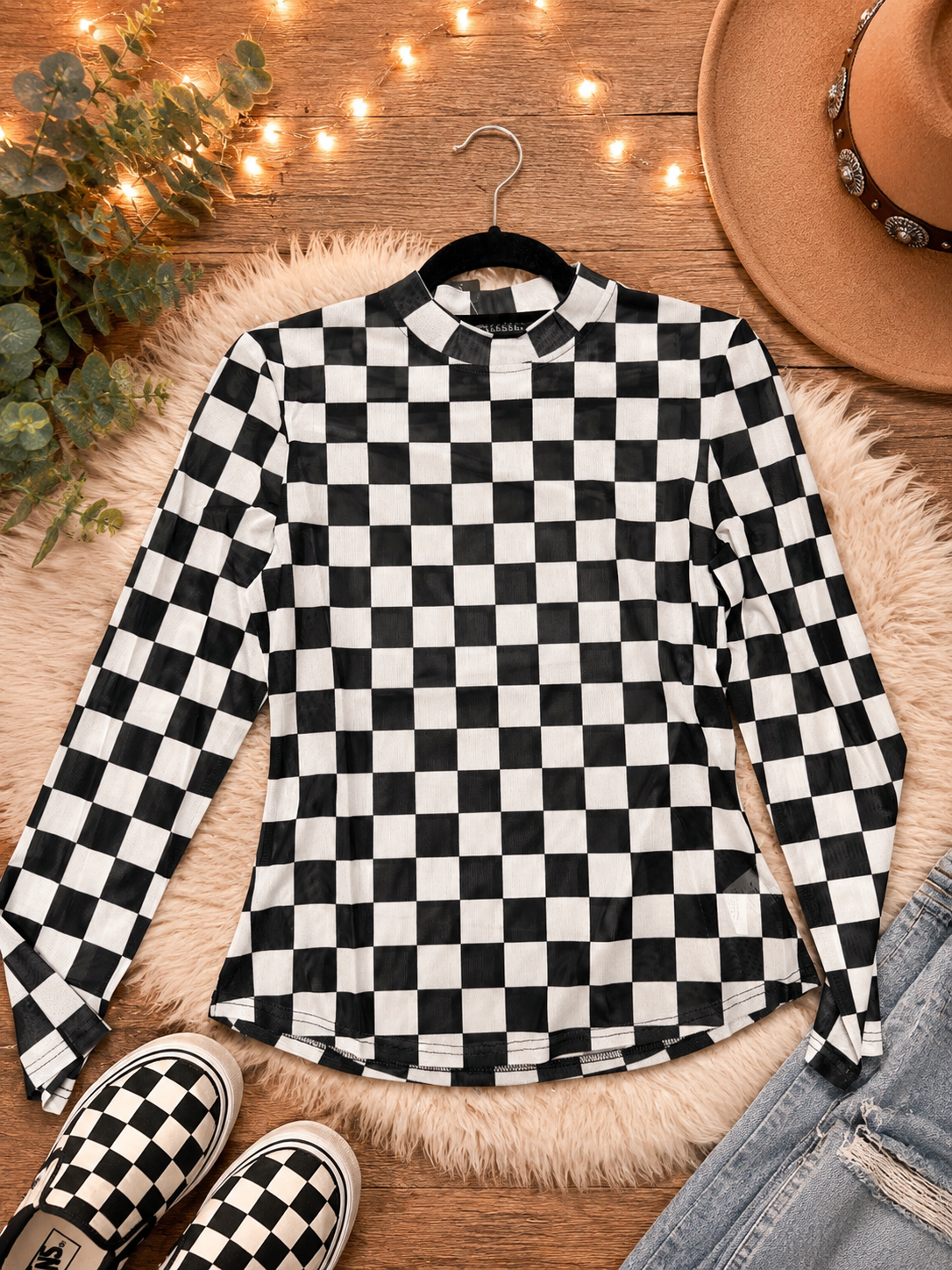 long sleeve mesh tops