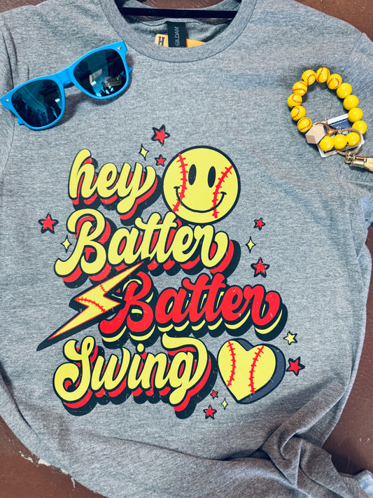 Hey Batter Batter Swing Softball T-Shirt