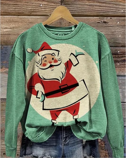 Women'S Christmas Santa Claus Graphic Sweatshirt
