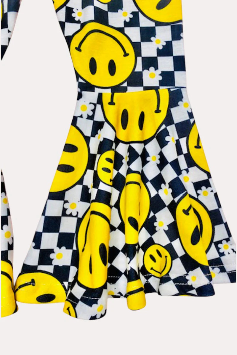 Girls Summer Yellow Smilie Face Set